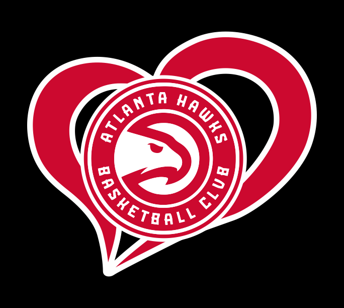 Atlanta Hawks Heart Logo iron on paper